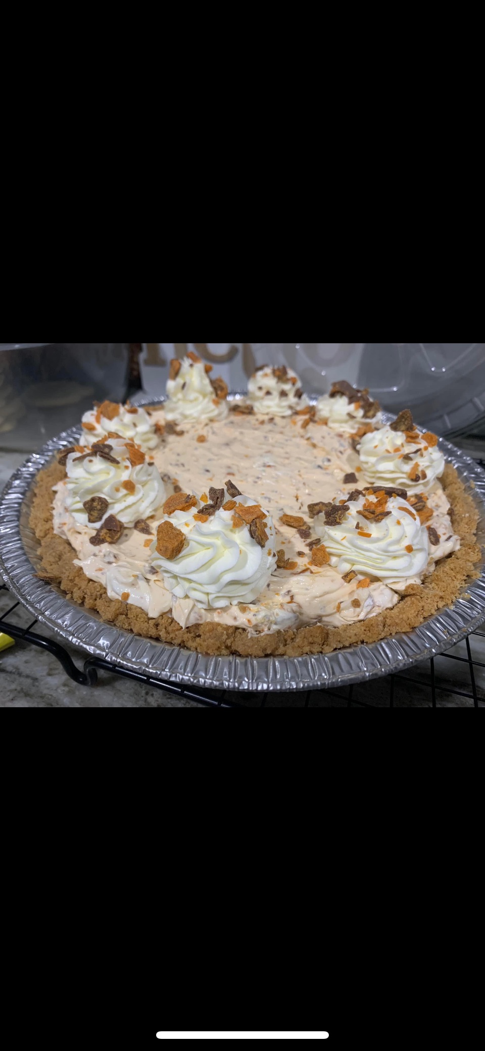 No Bake Butterfinger Pie
