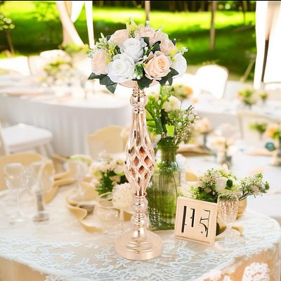 18in 3pcs Gold Metallic Vase
