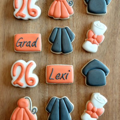 Mini GRAD cookies $20/dozen, 3 Dozen Minimum 