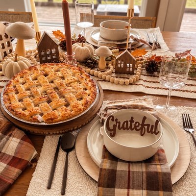9in Sourdough Lattice Apple Pie 