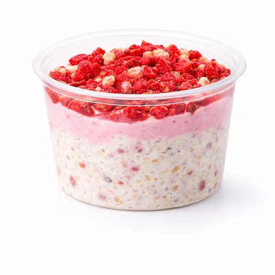 White Chocolate And Raspberry Overnight Oats