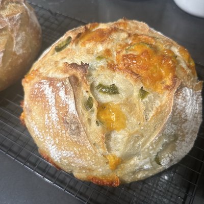 Cheddar + Jalapeño Sourdough Loaf