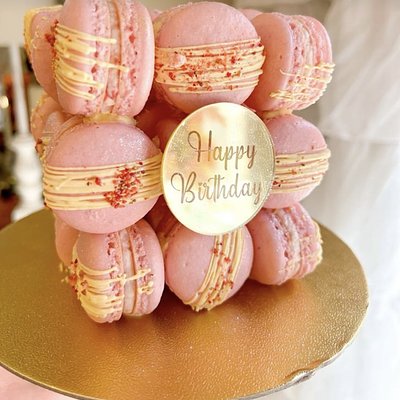Macaron Cube Cakes