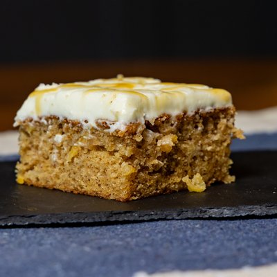 Salted Caramel Apple Cake With Lemon Cream Cheese Frosting