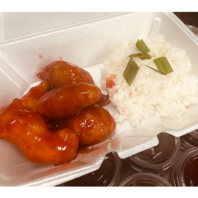 Sweet And Sour Chicken With Sticky Rice