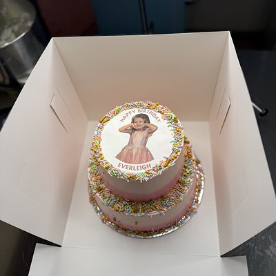 Birthday Cake W/ Edible Picture On Top 