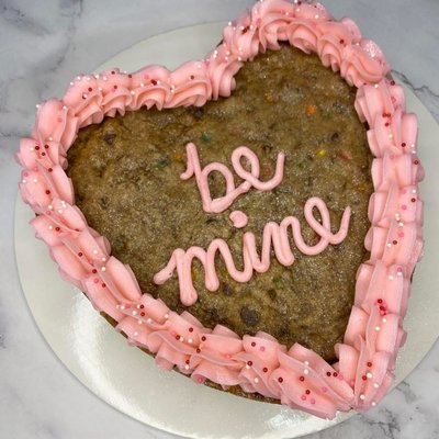 Heart Shape Cookie Cake with Swiss Meringue Buttercream