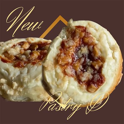 Soft apple pie cheesecake Crumble Bun