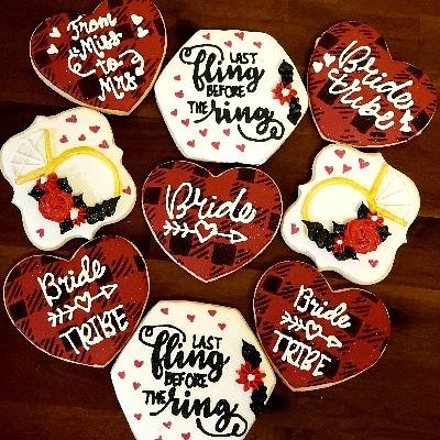 1 Dz Classic Decorated Cookies (3 Designs 3 Colors)