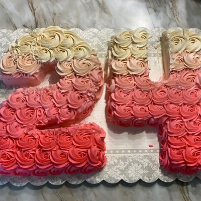 Layered Letter/ Number Cake  ($85 Per Letter/Number)