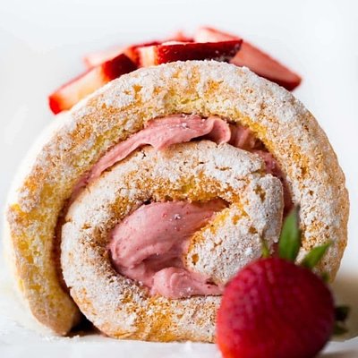 Strawberries and Cream Roll