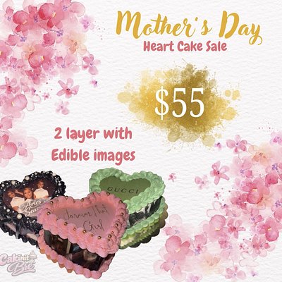 Mothers Day Heart Cake