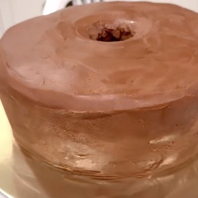 Old Fashion Chocolate Pound Cake with Fudge Icing (1 Full Size)