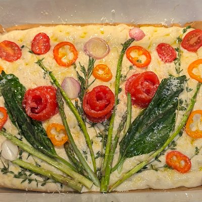 Small Organic Floral Italian Focaccia