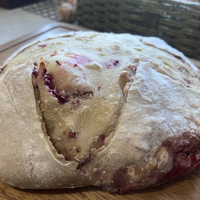 Rasberry Cheesecake Sourdough Loaf 