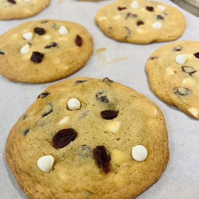Cranberry White Chocolate Pecan Cookies