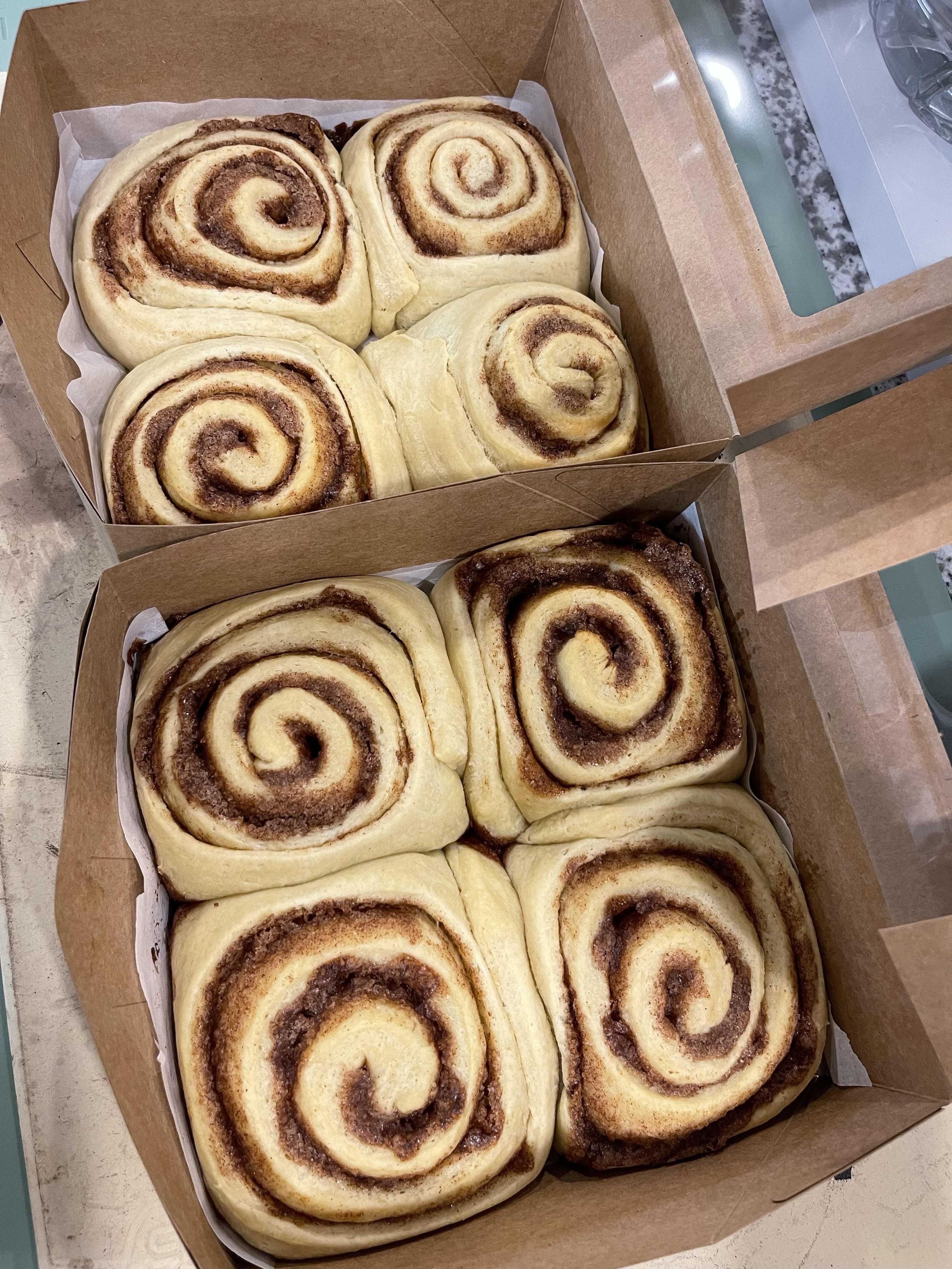 Yeasted Cinnamon Rolls (4) w/Buttercream Icing