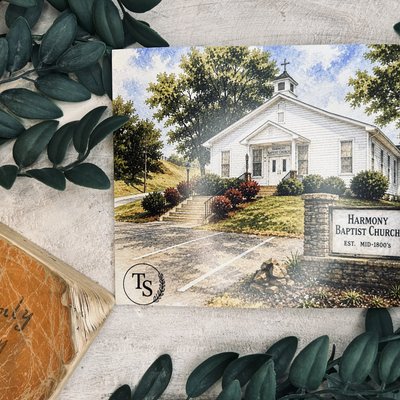 Harmony Baptist Church Print 6x8