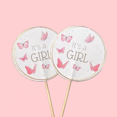 Circular Custom Cupcake Toppers (per dozen)