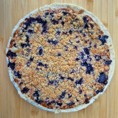 Gluten-free Blueberry Crumble Pie 