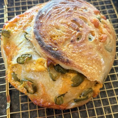 Jalapeño And Cheddar Sourdough Boule