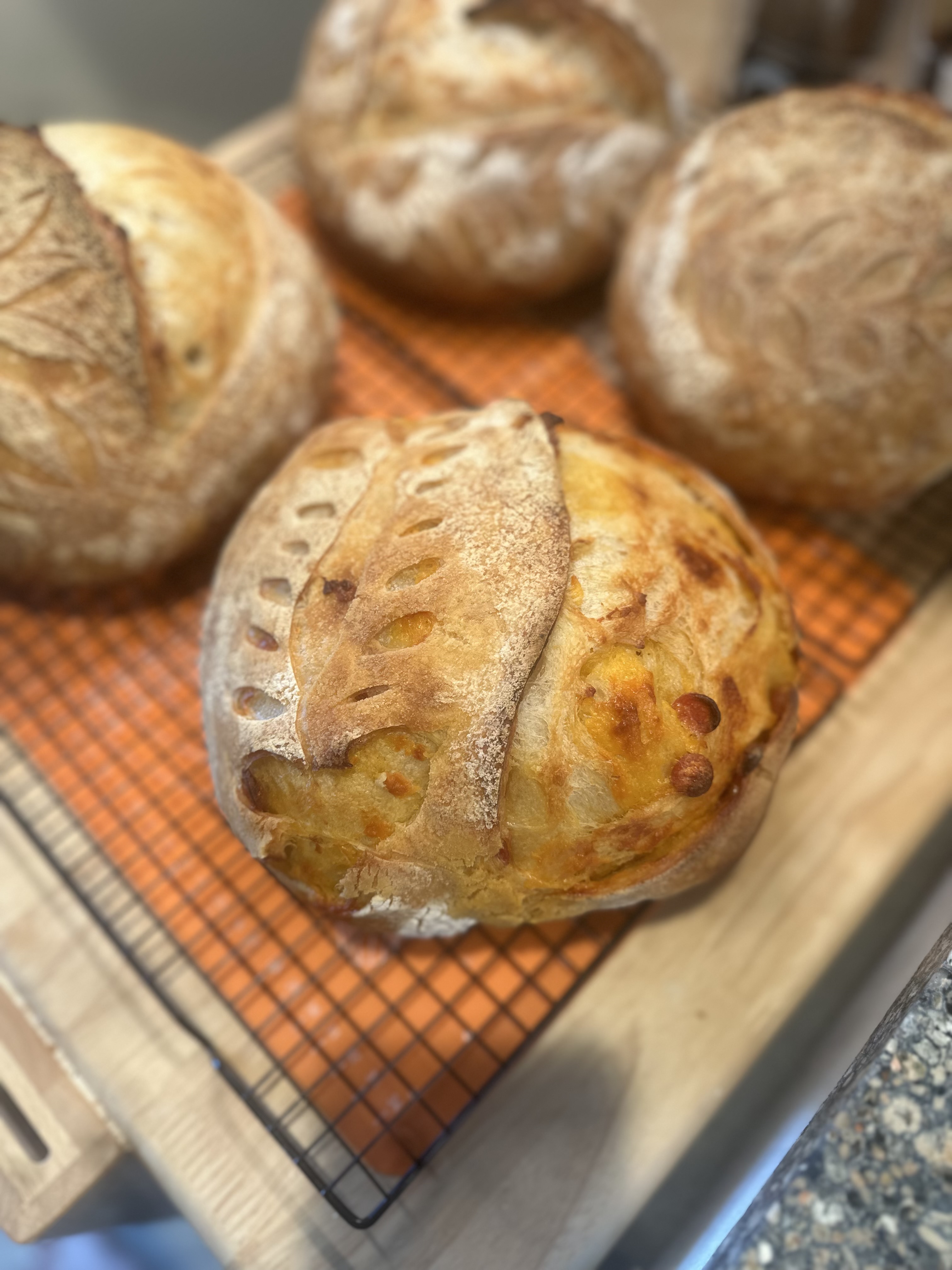 Pepperoni/Cheddar Sourdough Loaf