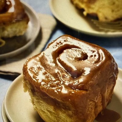 Giant Sourdough Salted Caramel Rolls – Dozen