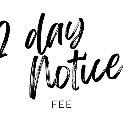 2 Days Notice Order Fee