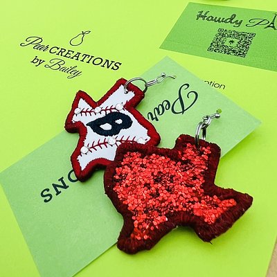 Bay Area Christian Earrings .  You Pick The School Logo & Shape & I Create It - Tx Shape