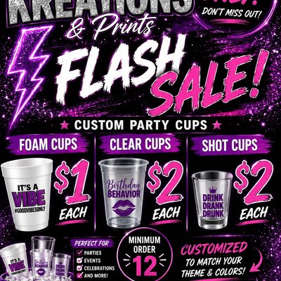 False Sale Cups (foam)