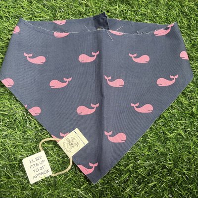 Extra Large Navy & Pink Whales