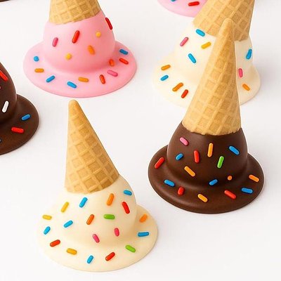 Mini Ice Cream Cone Cake Pops (Flat Bottom)