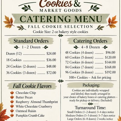 Cookie Catering- FALL EDITION