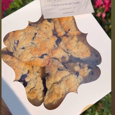 Blueberry Sourdough Scones