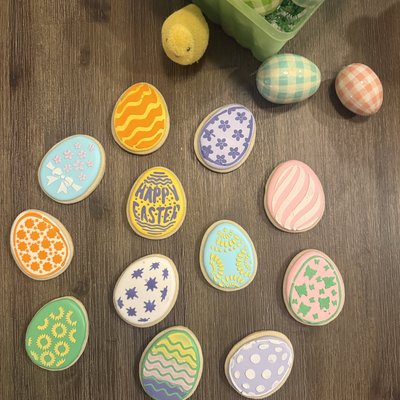 Easter Egg Iced Sugar Cookies
