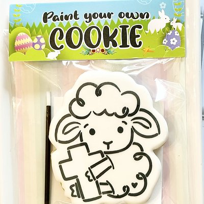 PYO Single Sugar Cookie - Lamb With Cross