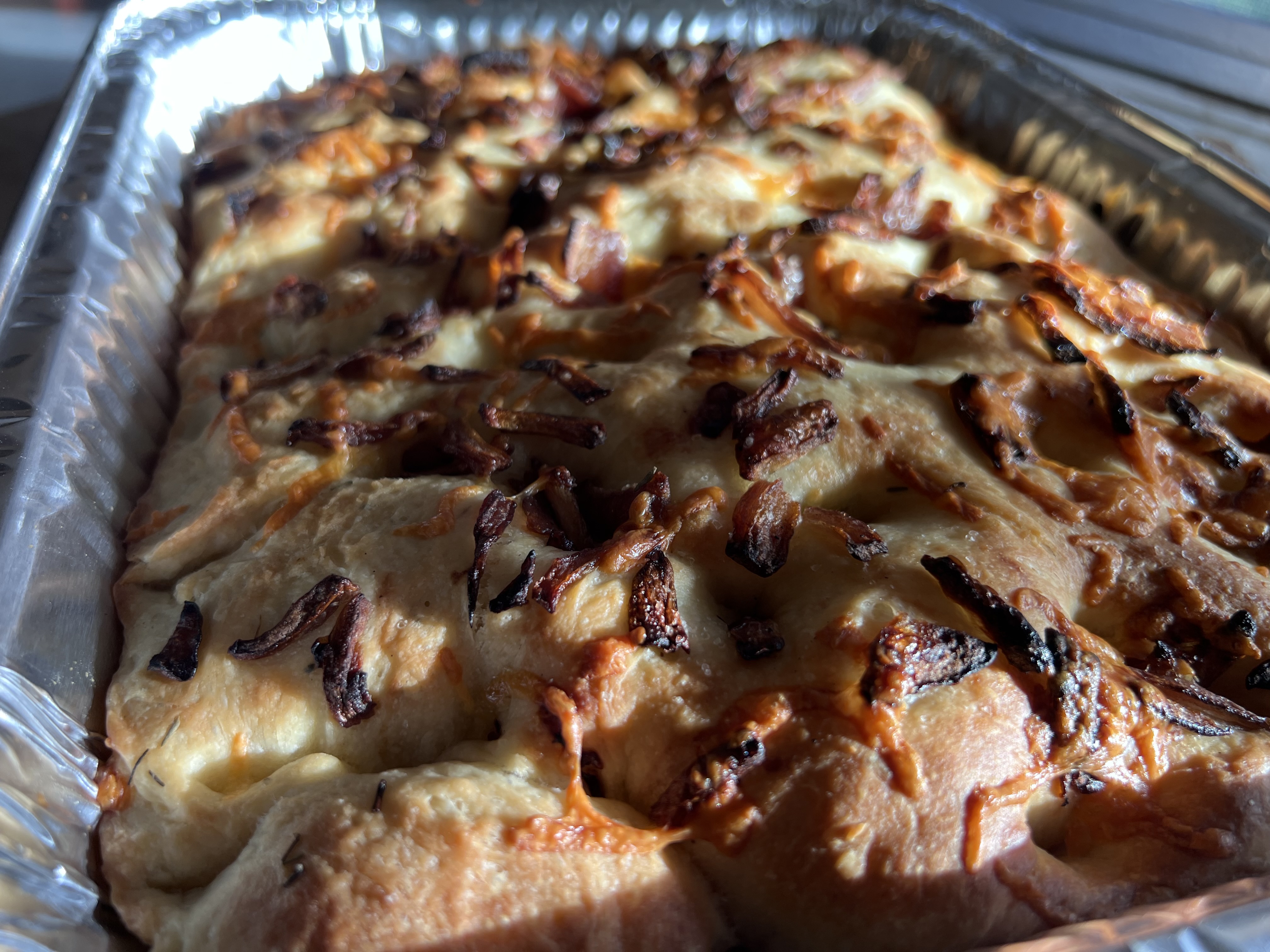 Caramelized Onion,Thyme & Cheddar Focaccia 