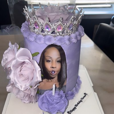 ✨ Blow Glitter Cake – 6” (3 Layers)