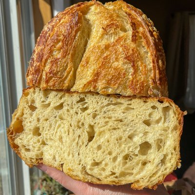 Sourdough Croissant Loaf (+ Choc Chips)