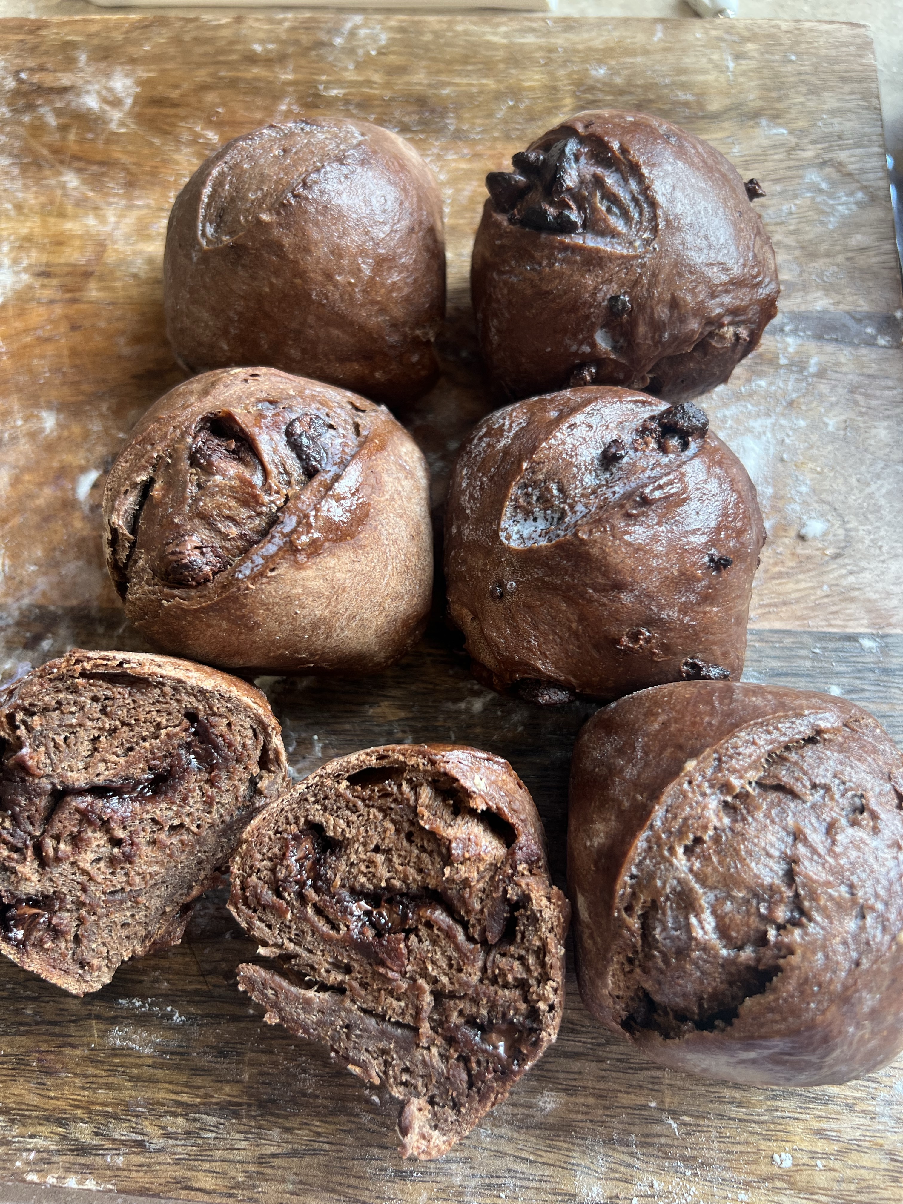 Double Chocolate Sourdough Mini Loaves