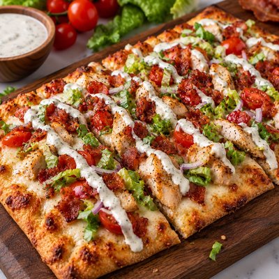 Ranch Chicken Club Flatbread
