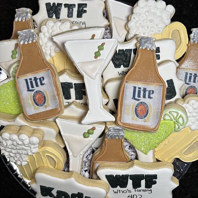 40th Adult Bday Cookies 