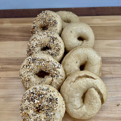 6 Plain Sourdough Bagels
