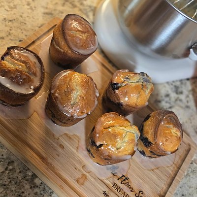 Sourdough Lemon Blueberry Muffins