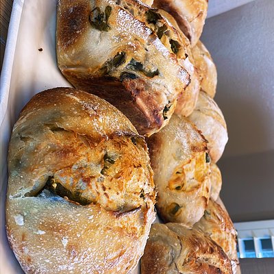 Hatch Chile Cheddar cornbread Sourdough