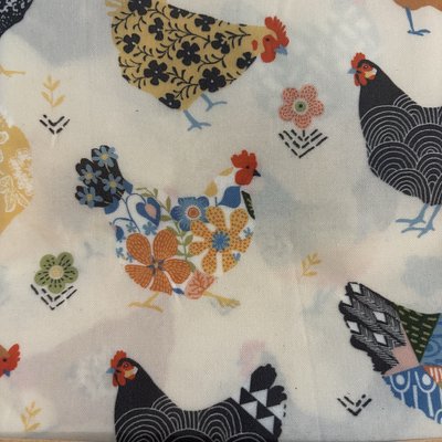 Chicken Multicolor Beeswax Bread Bag