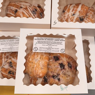 Sourdough Blueberry Lemon Scones