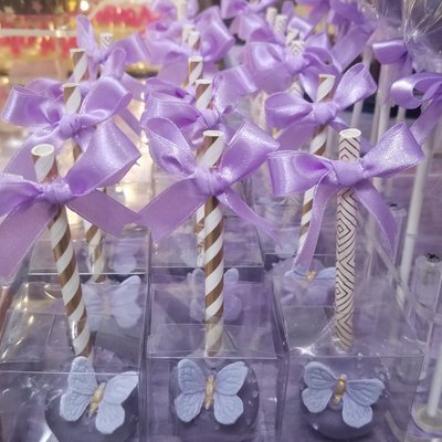 Add On:Small Butterfly /Flower Fondant Or Any Small Design  Toppers For Cakepops