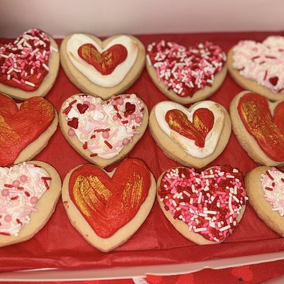 Valentines Day cookies (buttercream Iced) 