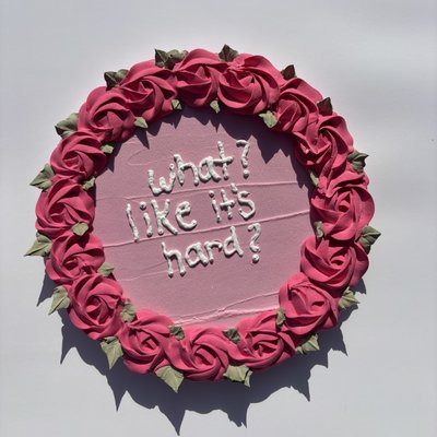 Elle Woods Inspired Cake Art (9x9 Circle Canvas)